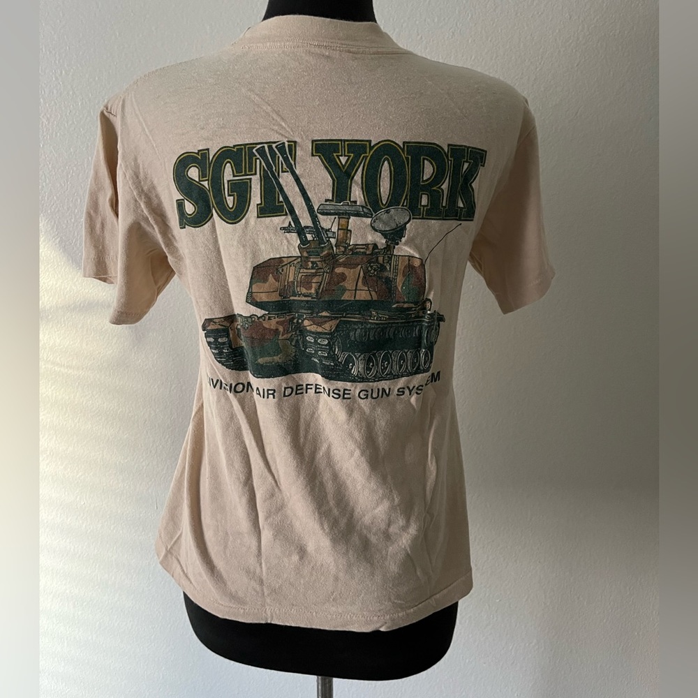 Vintage 80s Single Stitch Air Defense TShirt Small/Medium